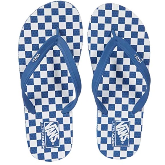 Vans Other - VANS Makena BLUE Checkered Mens Sandals Flip Flops SZ 11 BRAND NEW